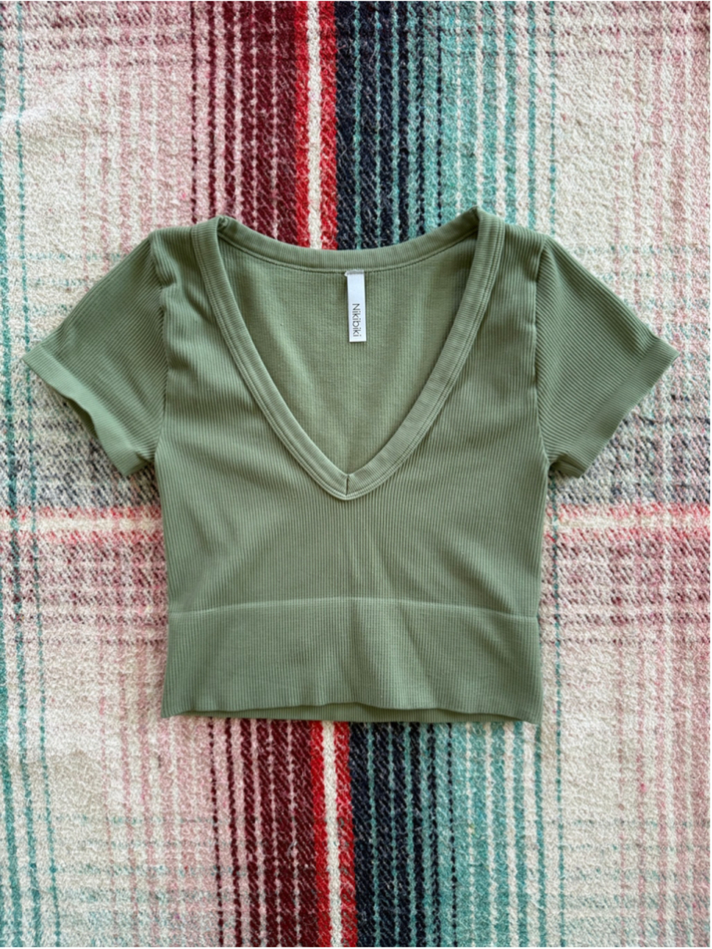 Nikibiki Green Crop Top S